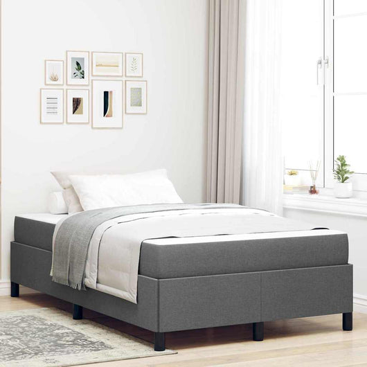 Letto a molle Grigio scuro 120 x 190 cm Tessuto 3398844