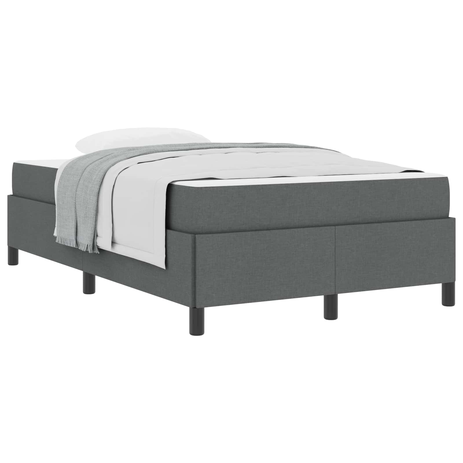 Letto a molle Grigio scuro 120 x 190 cm Tessuto 3398844