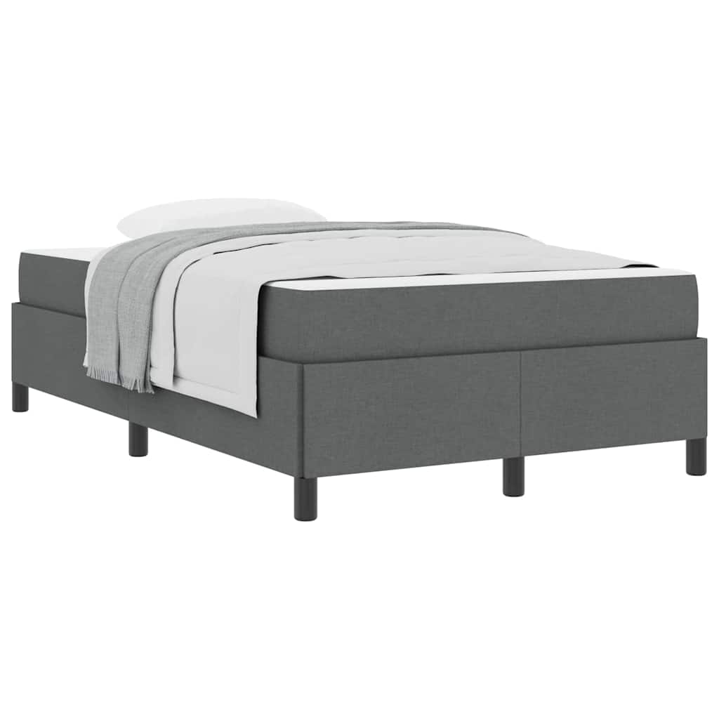 vidaXL Letto a molle Grigio scuro e Nero 120 x 190 cm