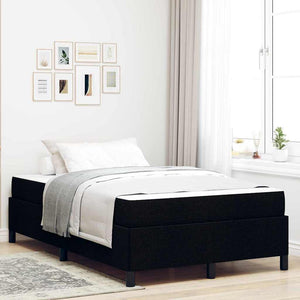 vidaXL Letto a molle Nero e Nero 120 x 190 cm