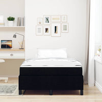 vidaXL Letto a molle Nero e Nero 120 x 190 cm