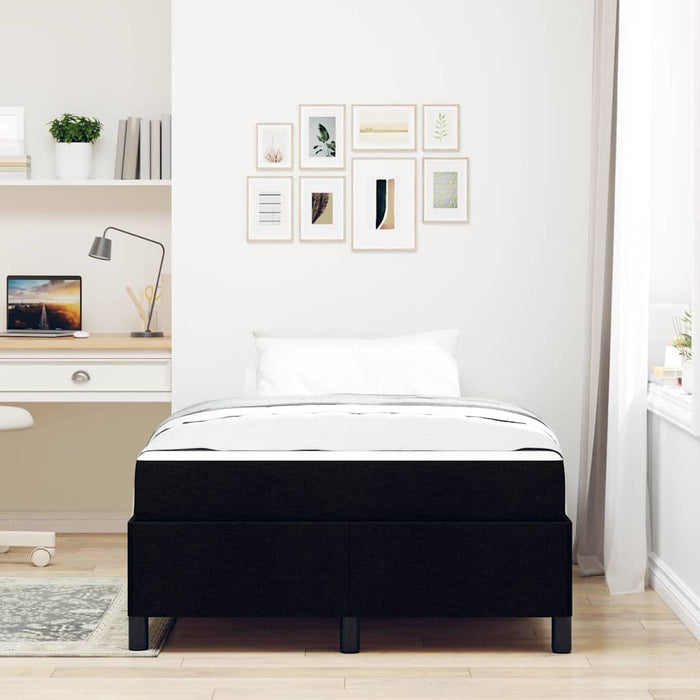 vidaXL Letto a molle Nero e Nero 120 x 190 cm