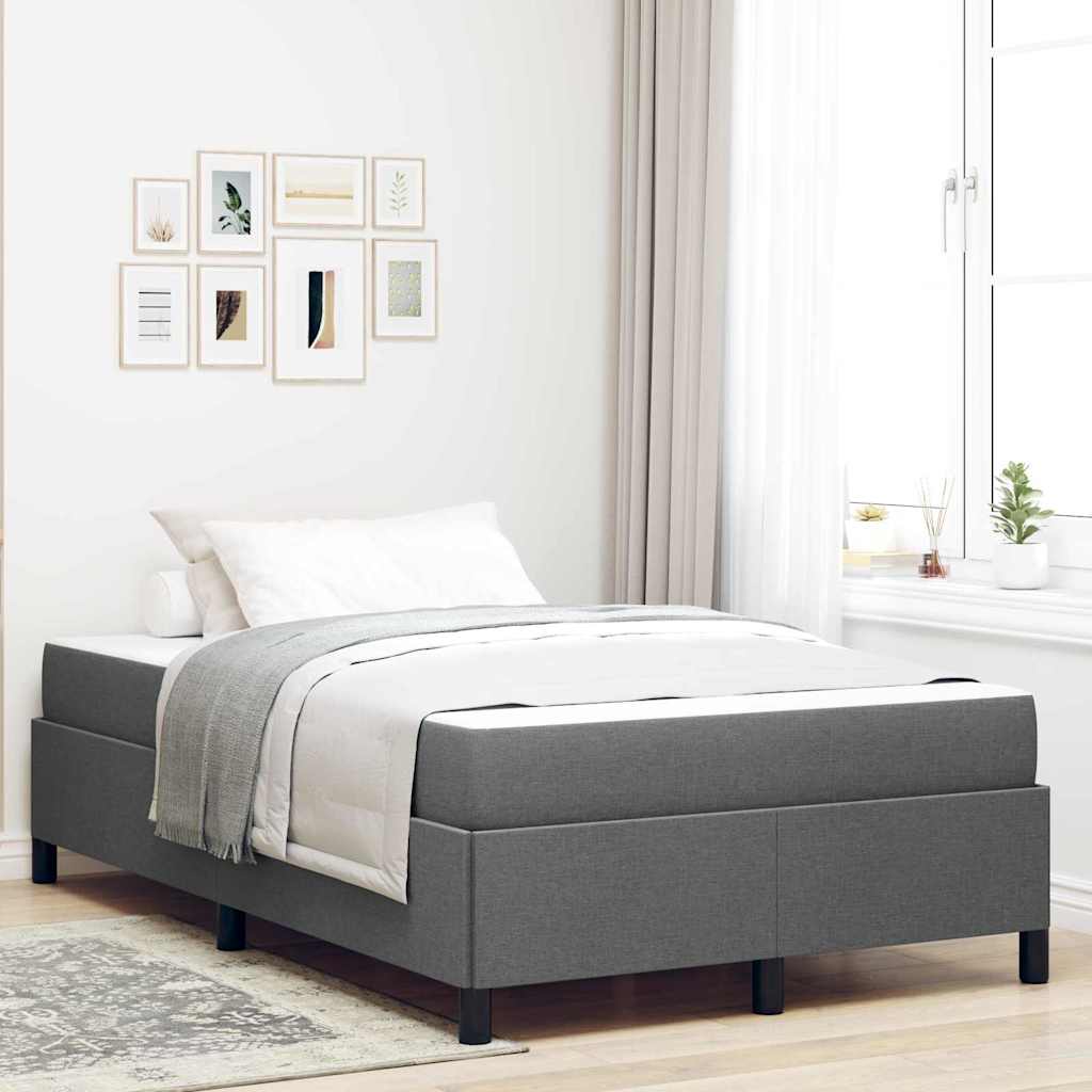 vidaXL Letto a molle Grigio scuro e Nero 120 x 200 cm