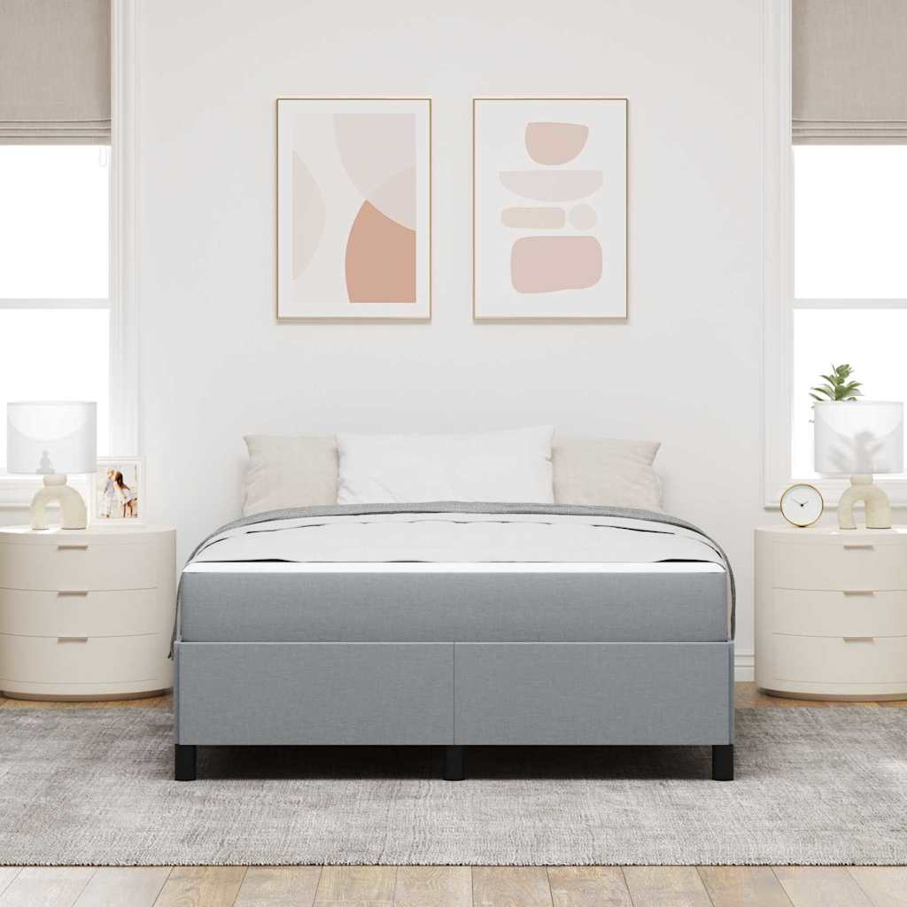 vidaXL Letto a molle Grigio Chiaro e Nero 140 x 190 cm