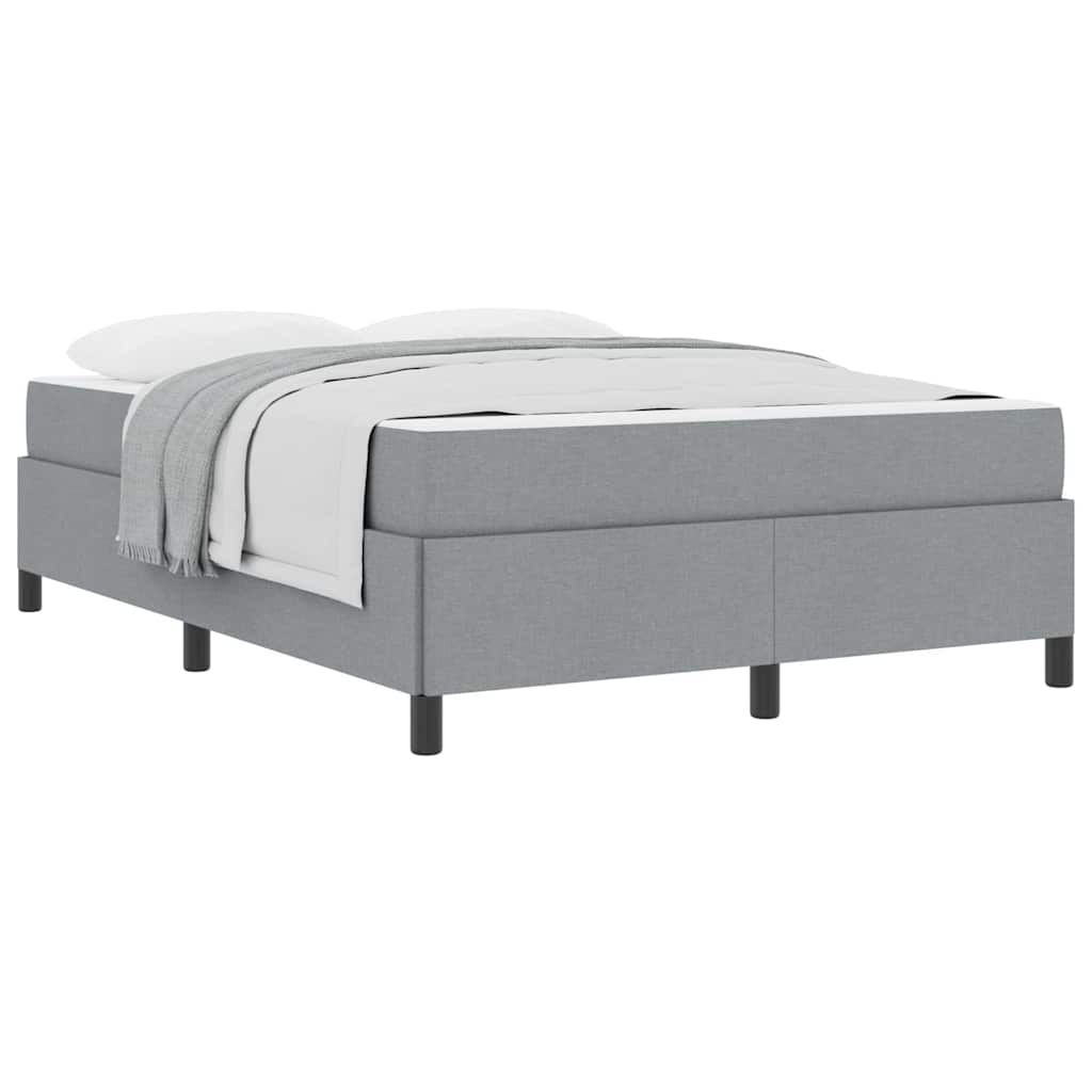 vidaXL Letto a molle Grigio Chiaro e Nero 140 x 190 cm