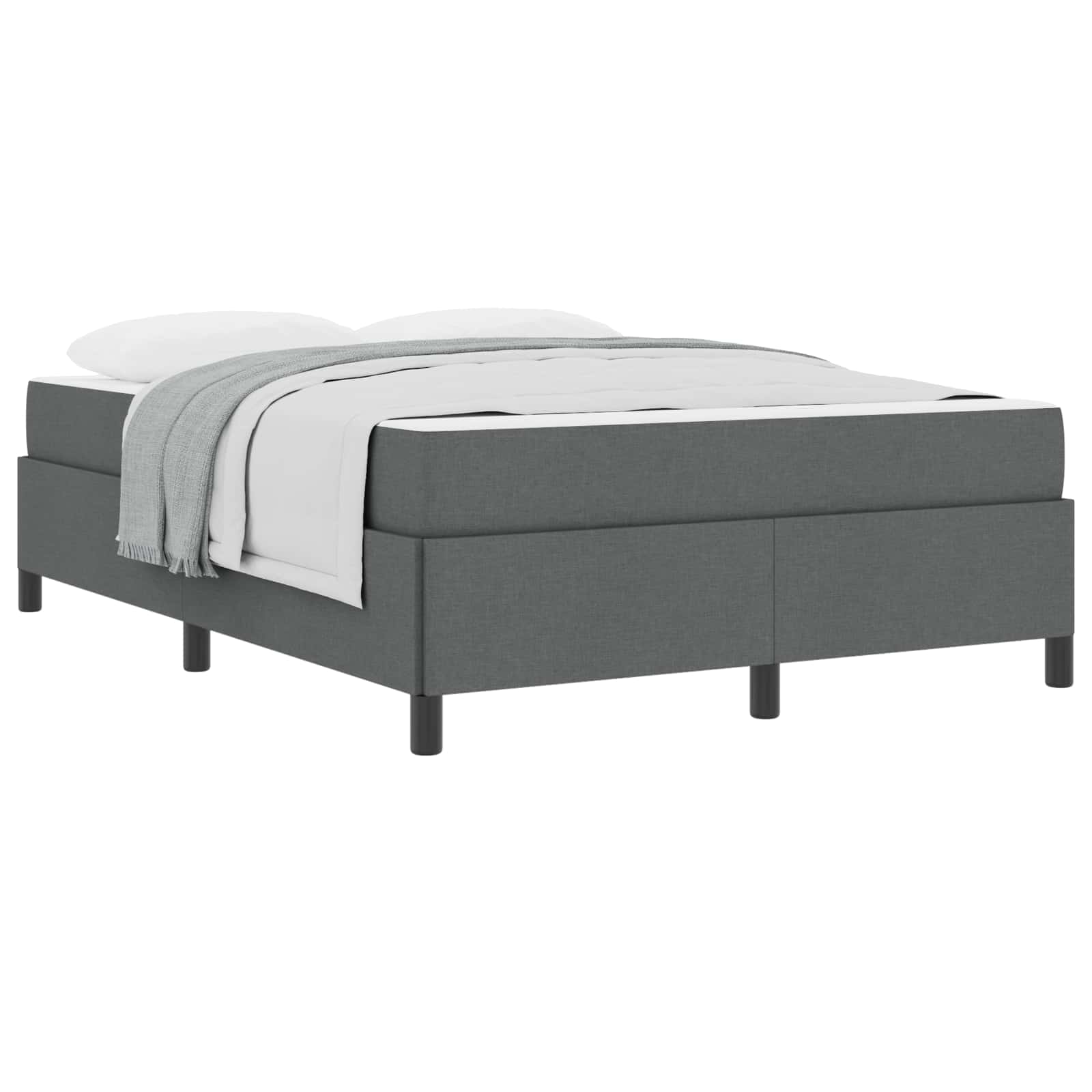 Letto a molle Grigio scuro 140 x 190 cm Tessuto 3398858