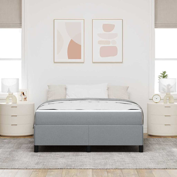 vidaXL Letto a molle Grigio chiaro e nero 140 x 200 cm