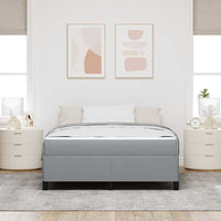 vidaXL Letto a molle Grigio chiaro e nero 160 x 200 cm