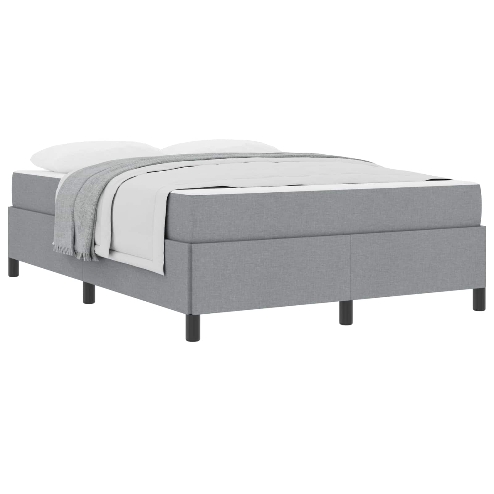 Letto a molle Grigio chiaro 160 x 200 cm Tessuto 3398871