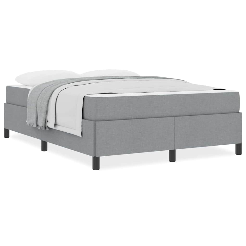 vidaXL Letto a molle Grigio chiaro e nero 160 x 200 cm