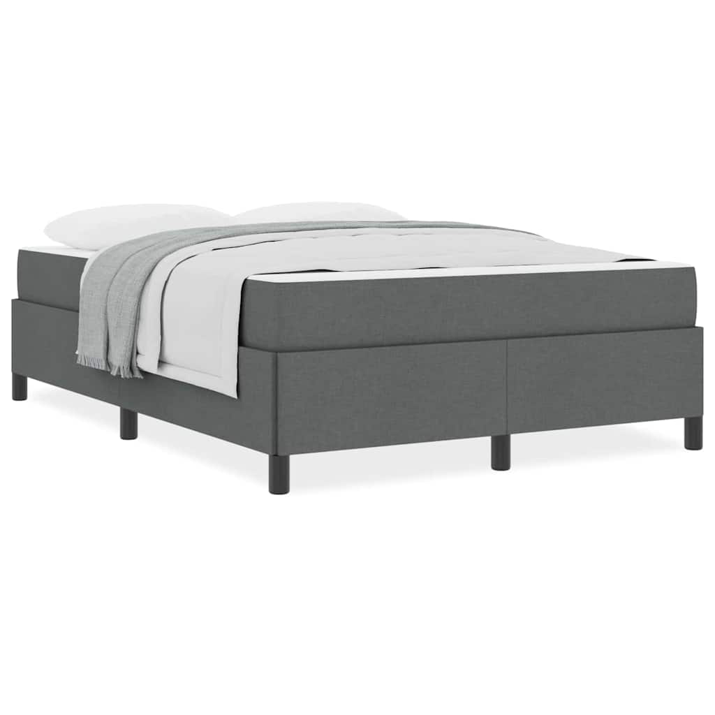 vidaXL Letto a molle Grigio scuro Nero 160 x 200 cm