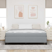 Letto a molle Grigio chiaro 180 x 200 cm Tessuto 3398878