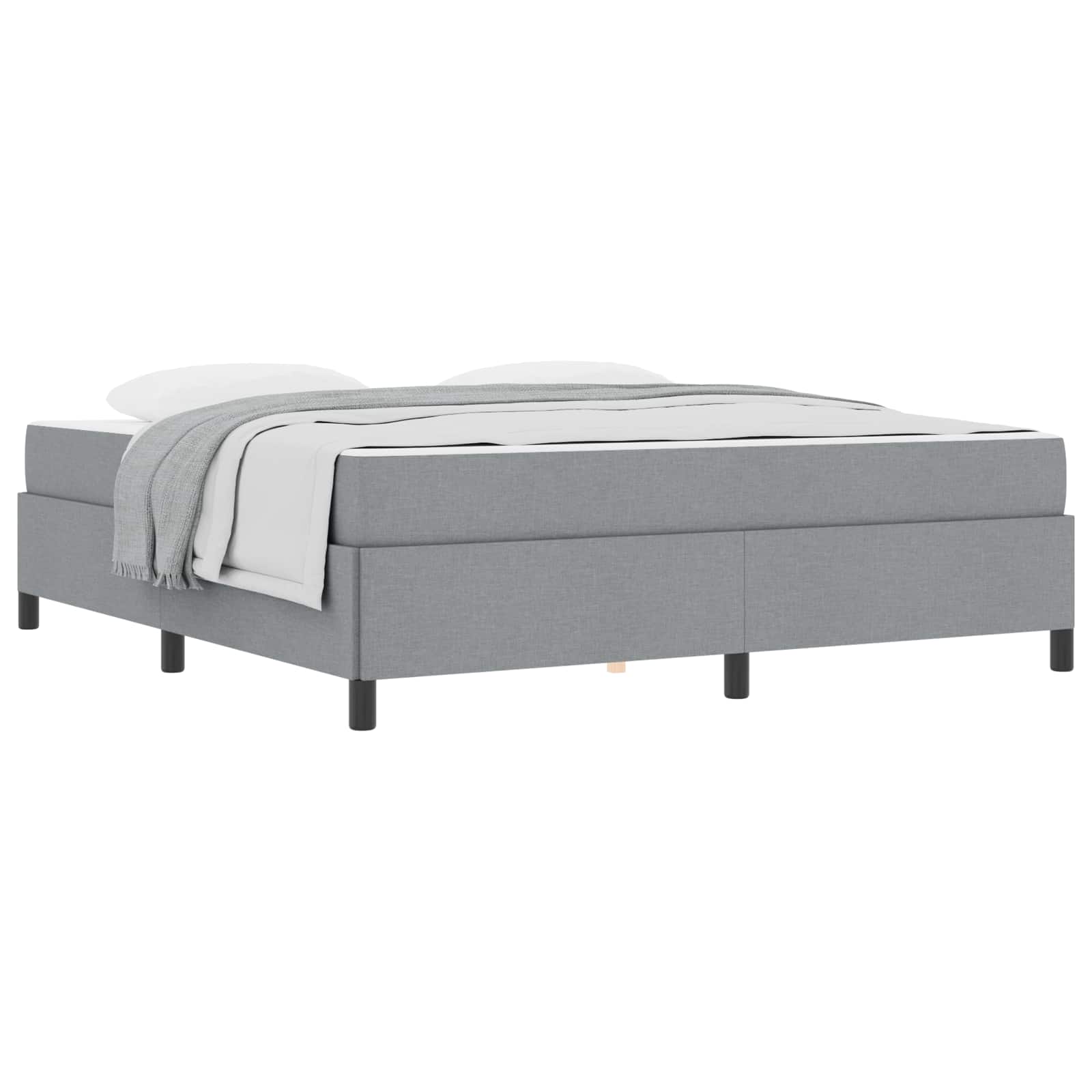 Letto a molle Grigio chiaro 180 x 200 cm Tessuto 3398878