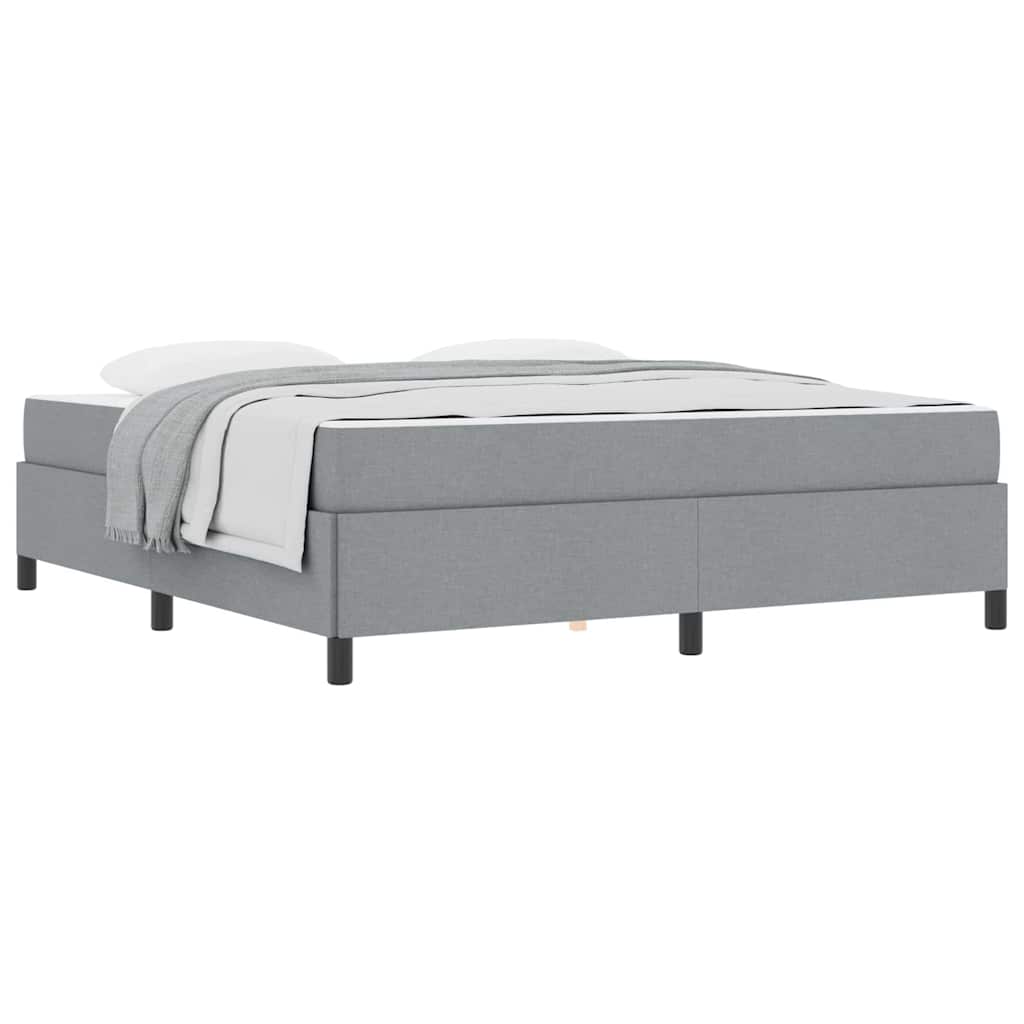 vidaXL Letto a molle Grigio chiaro e nero 180 x 200 cm