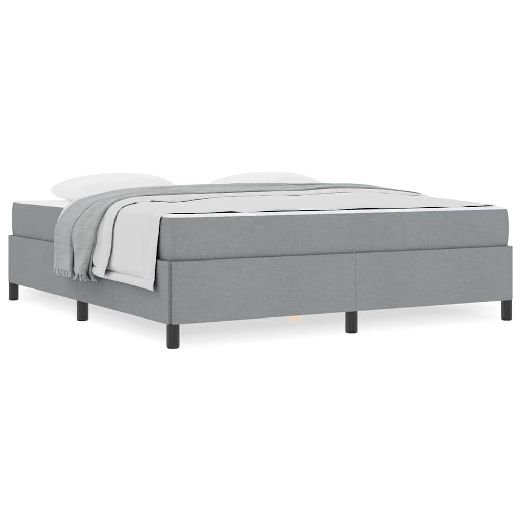 vidaXL Letto a molle Grigio chiaro e nero 180 x 200 cm