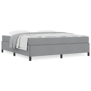 vidaXL Letto a molle Grigio chiaro e nero 180 x 200 cm