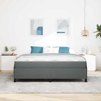 vidaXL Letto a molle Grigio scuro e Nero 180 x 200 cm