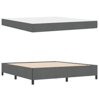 vidaXL Letto a molle Grigio scuro e Nero 180 x 200 cm