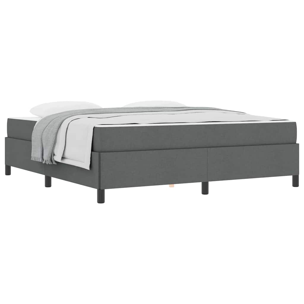 vidaXL Letto a molle Grigio scuro e Nero 180 x 200 cm