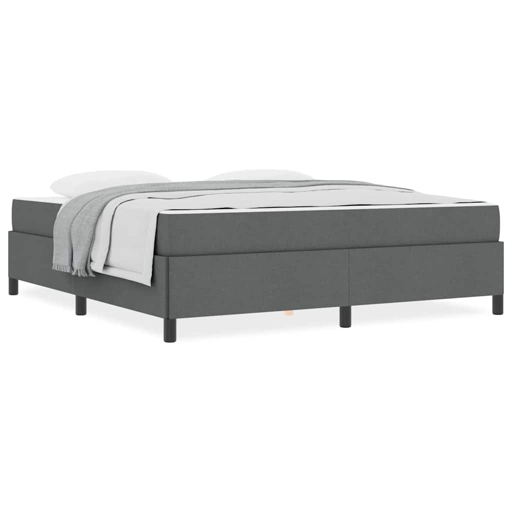 vidaXL Letto a molle Grigio scuro e Nero 180 x 200 cm