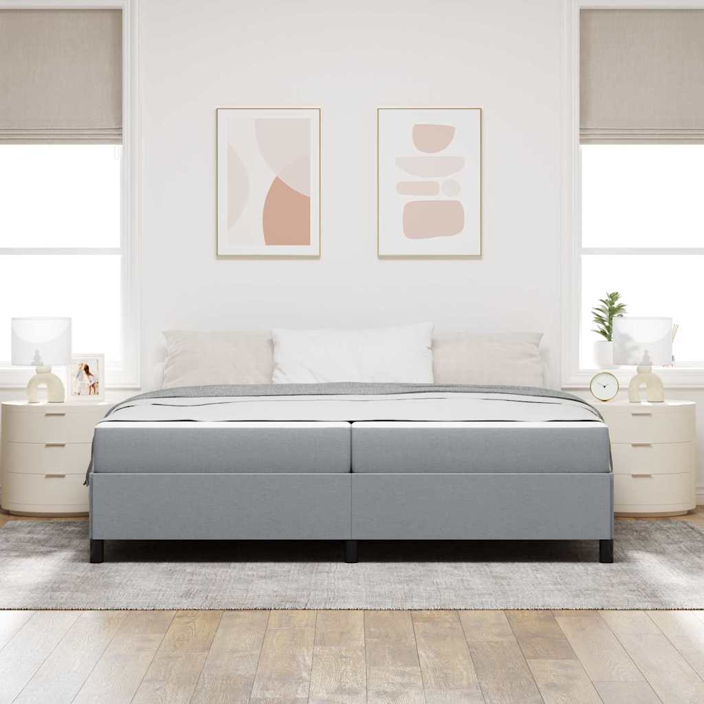 Letto a molle Grigio chiaro 200 x 200 cm Tessuto 3398885