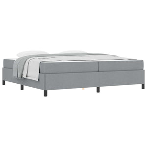 Letto a molle Grigio chiaro 200 x 200 cm Tessuto 3398885
