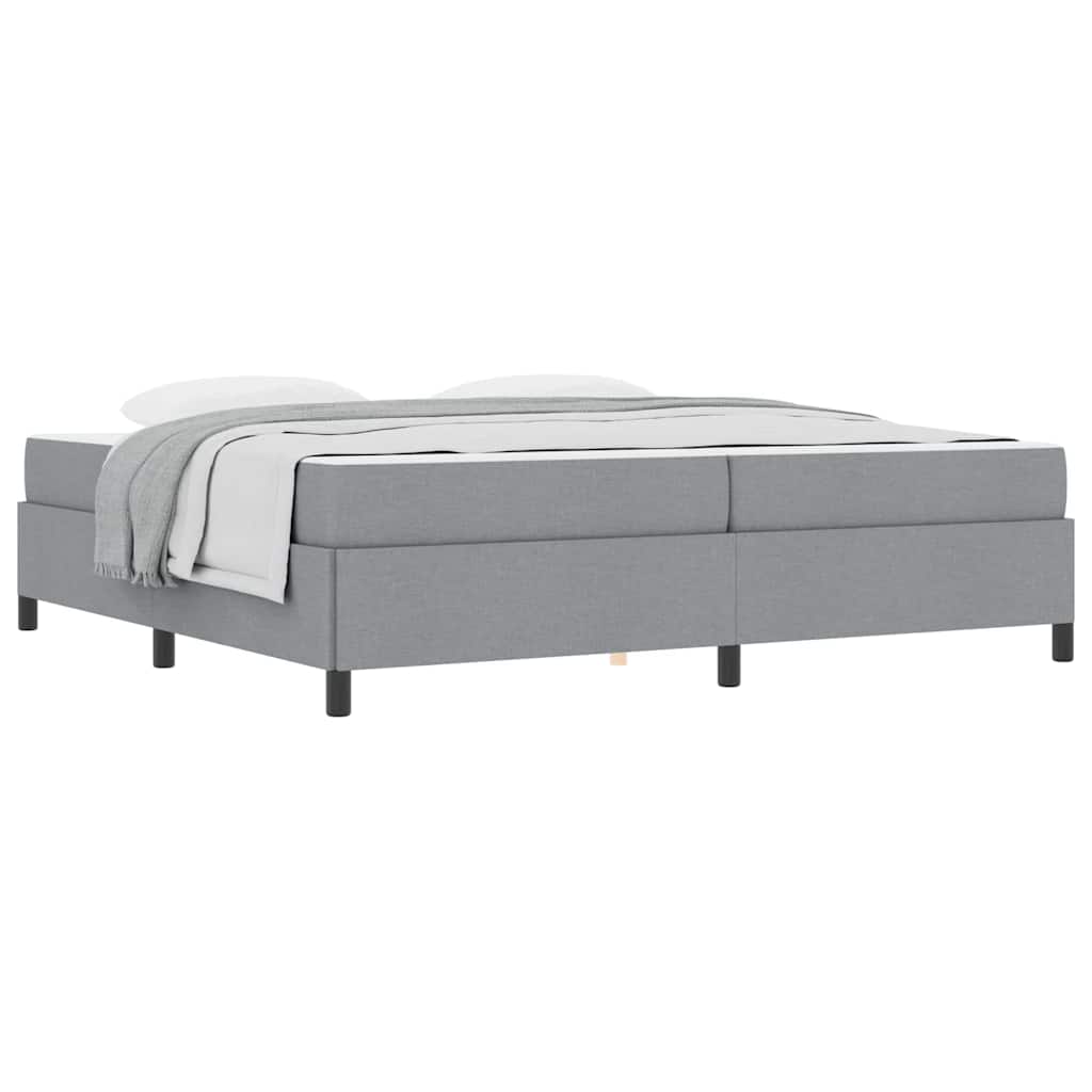 vidaXL Letto a molle Grigio chiaro e nero 200 x 200 cm
