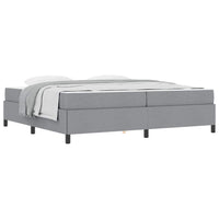 vidaXL Letto a molle Grigio chiaro e nero 200 x 200 cm