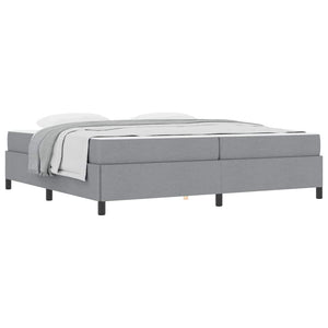 vidaXL Letto a molle Grigio chiaro e nero 200 x 200 cm