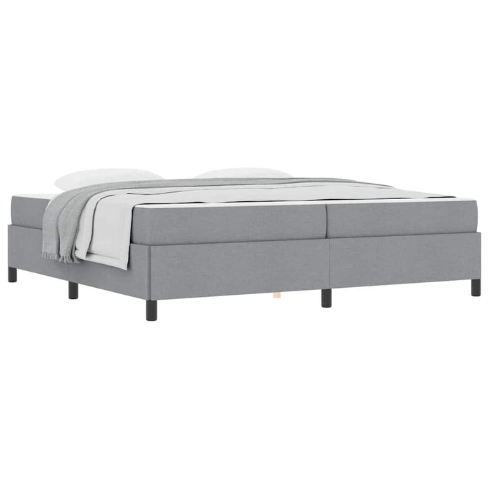 vidaXL Letto a molle Grigio chiaro e nero 200 x 200 cm