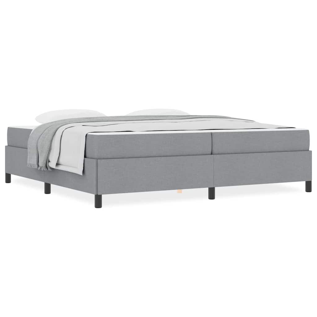 vidaXL Letto a molle Grigio chiaro e nero 200 x 200 cm