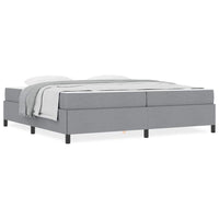 vidaXL Letto a molle Grigio chiaro e nero 200 x 200 cm