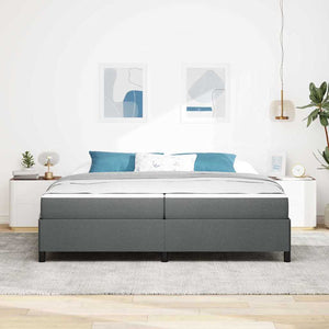 Letto a molle Grigio scuro 200 x 200 cm Tessuto 3398886