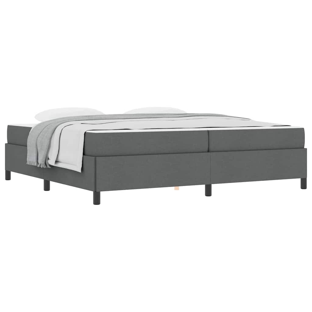vidaXL Letto a molle Grigio scuro e Nero 200 x 200 cm