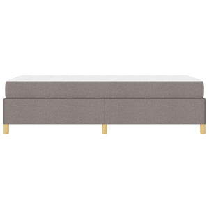 vidaXL Letto a molle Talpa e Marrone e Bianco 80 x 200 cm Tessuto