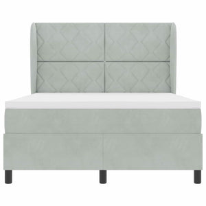 Letto a molle Grigio chiaro 200 x 140 cm Poliestere 3340982