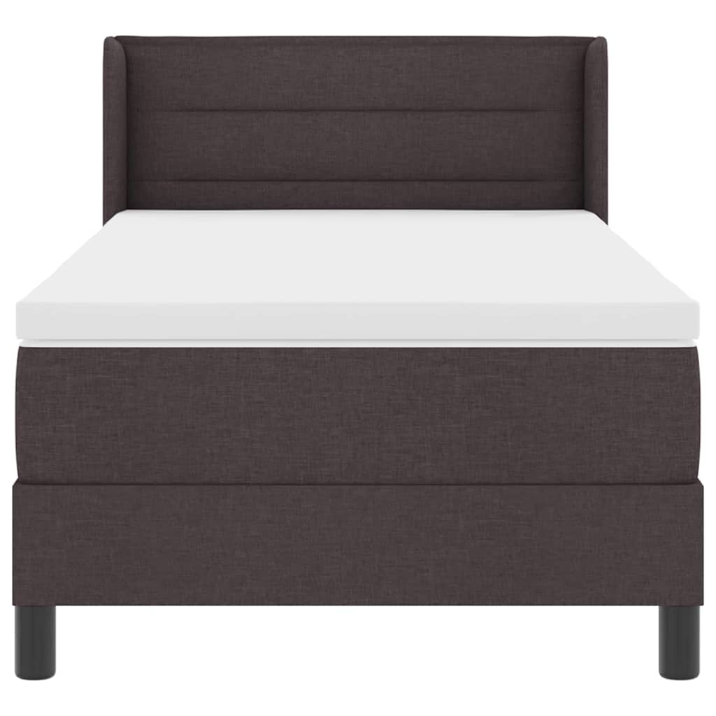vidaXL Letto box spring con materasso Marrone Scuro 90 x 200 cm