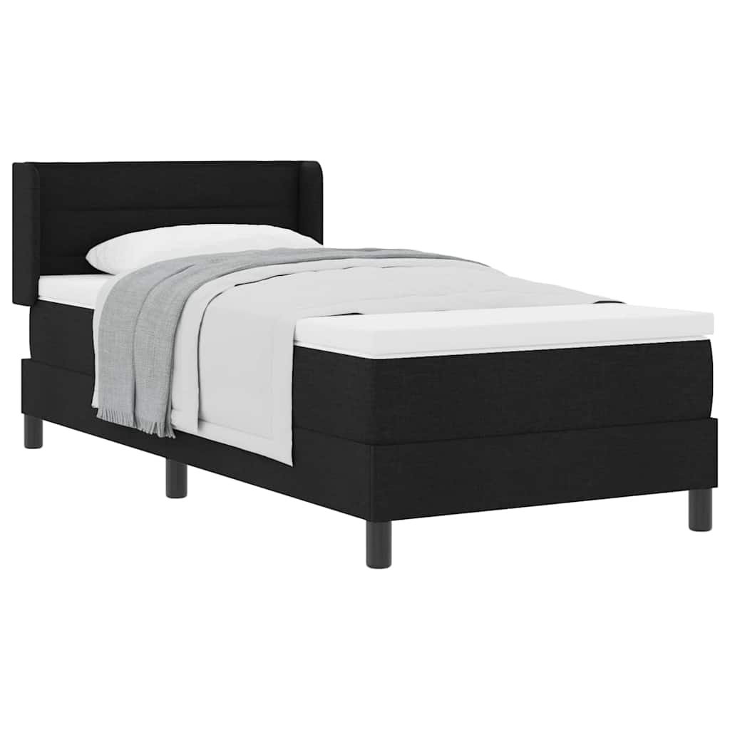 vidaXL Letto box spring con materasso con materasso Nero 100 x 200 cm