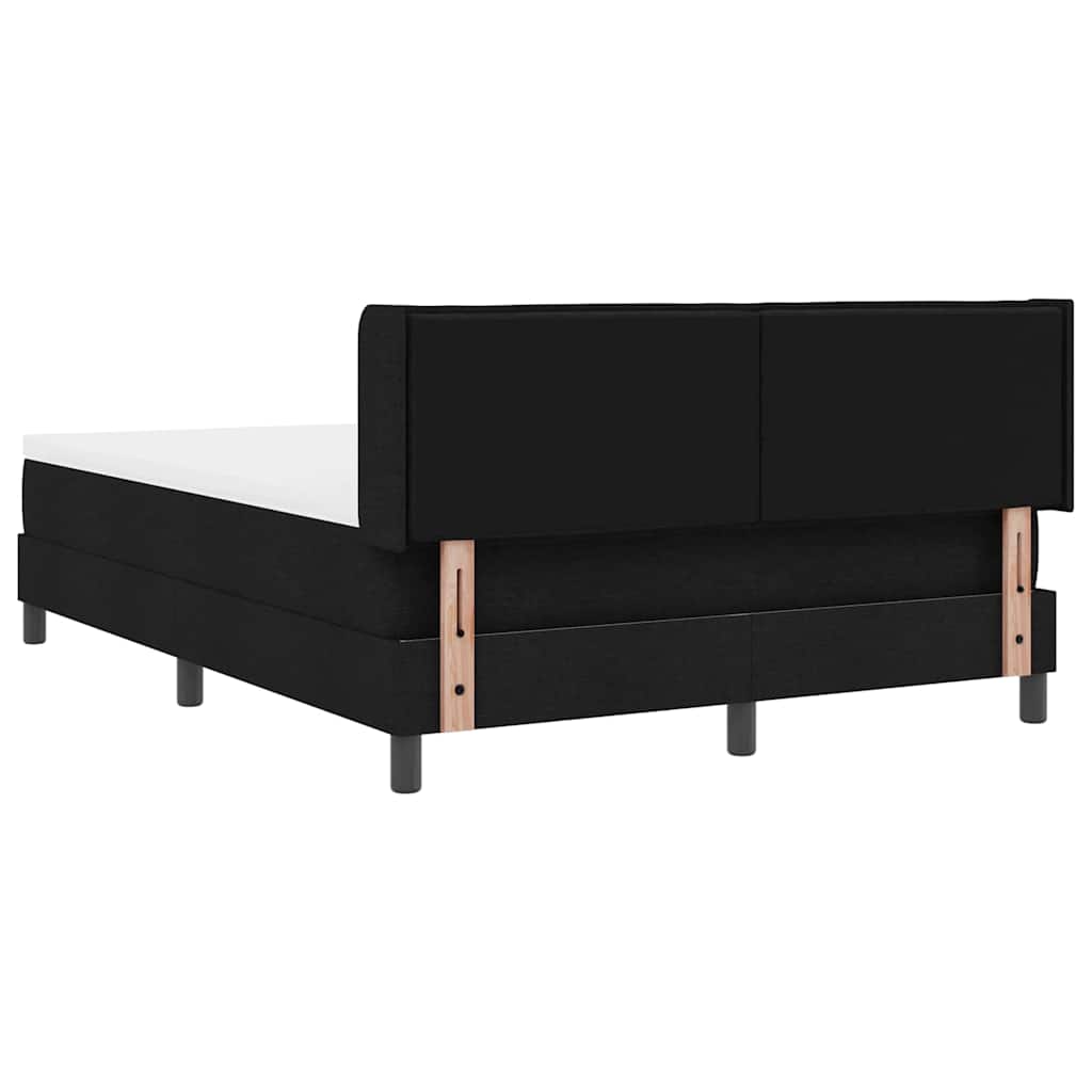 vidaXL Letto box spring con materasso con materasso Nero 140 x 190 cm