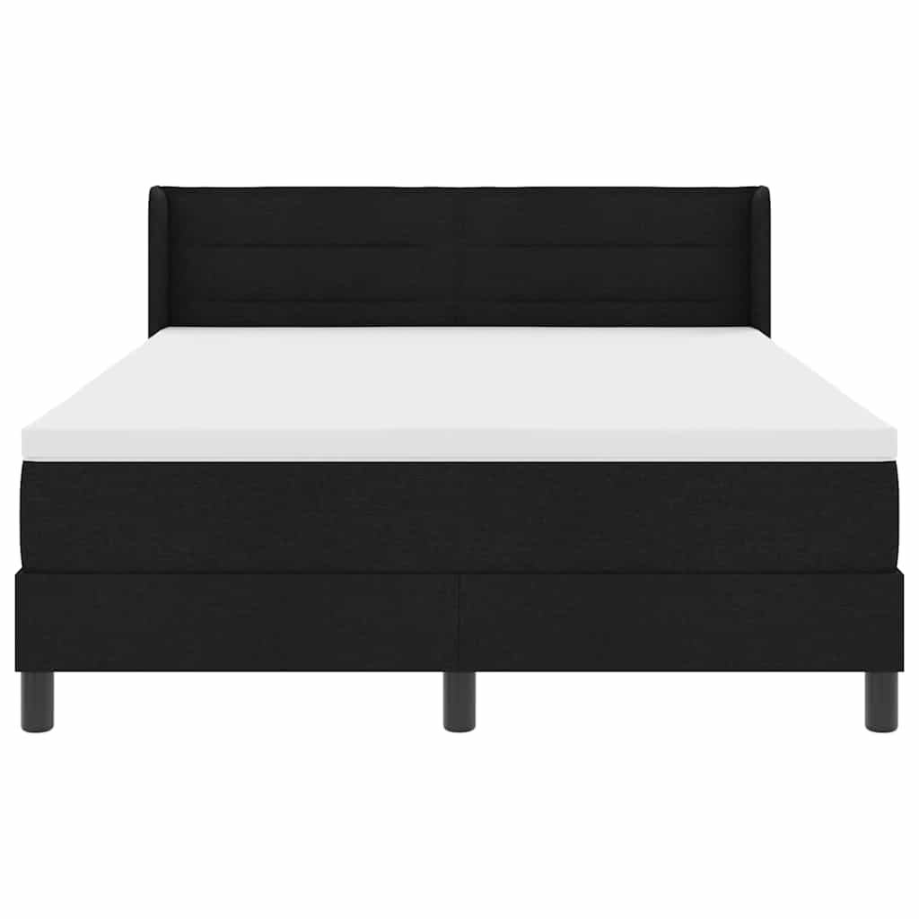 vidaXL Letto box spring con materasso con materasso Nero 140 x 190 cm