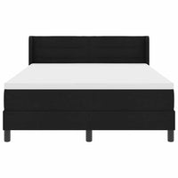 vidaXL Letto box spring con materasso con materasso Nero 140 x 190 cm