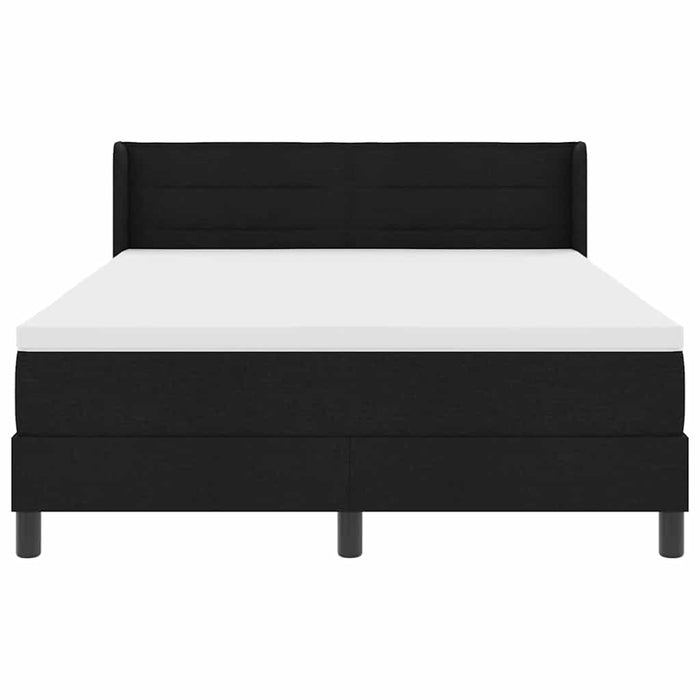 vidaXL Letto box spring con materasso con materasso Nero 140 x 190 cm
