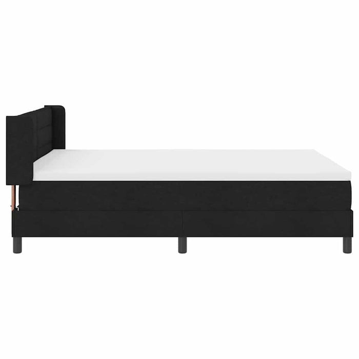 vidaXL Letto box spring con materasso con materasso Nero 140 x 190 cm
