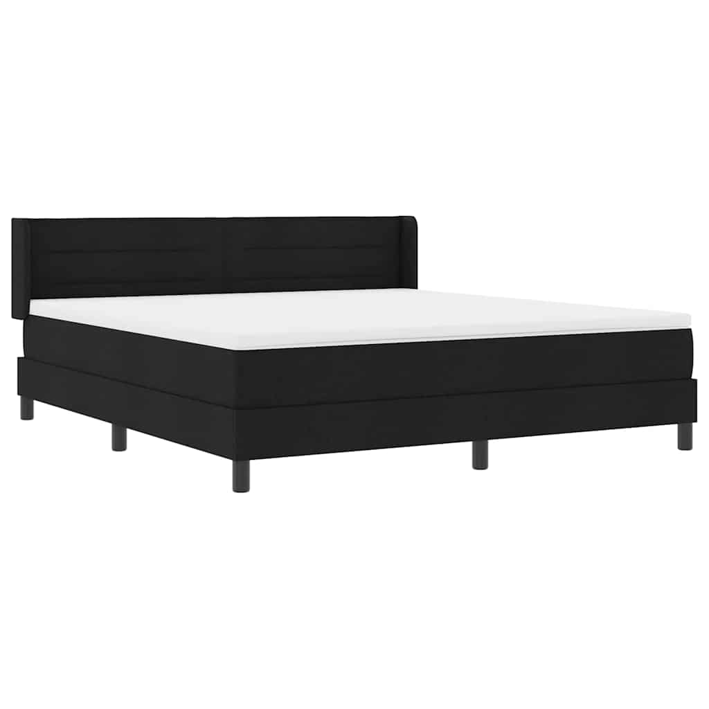 vidaXL Letto box spring con materasso con materasso Nero 180 x 200 cm