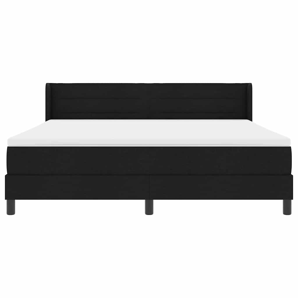 vidaXL Letto box spring con materasso con materasso Nero 180 x 200 cm