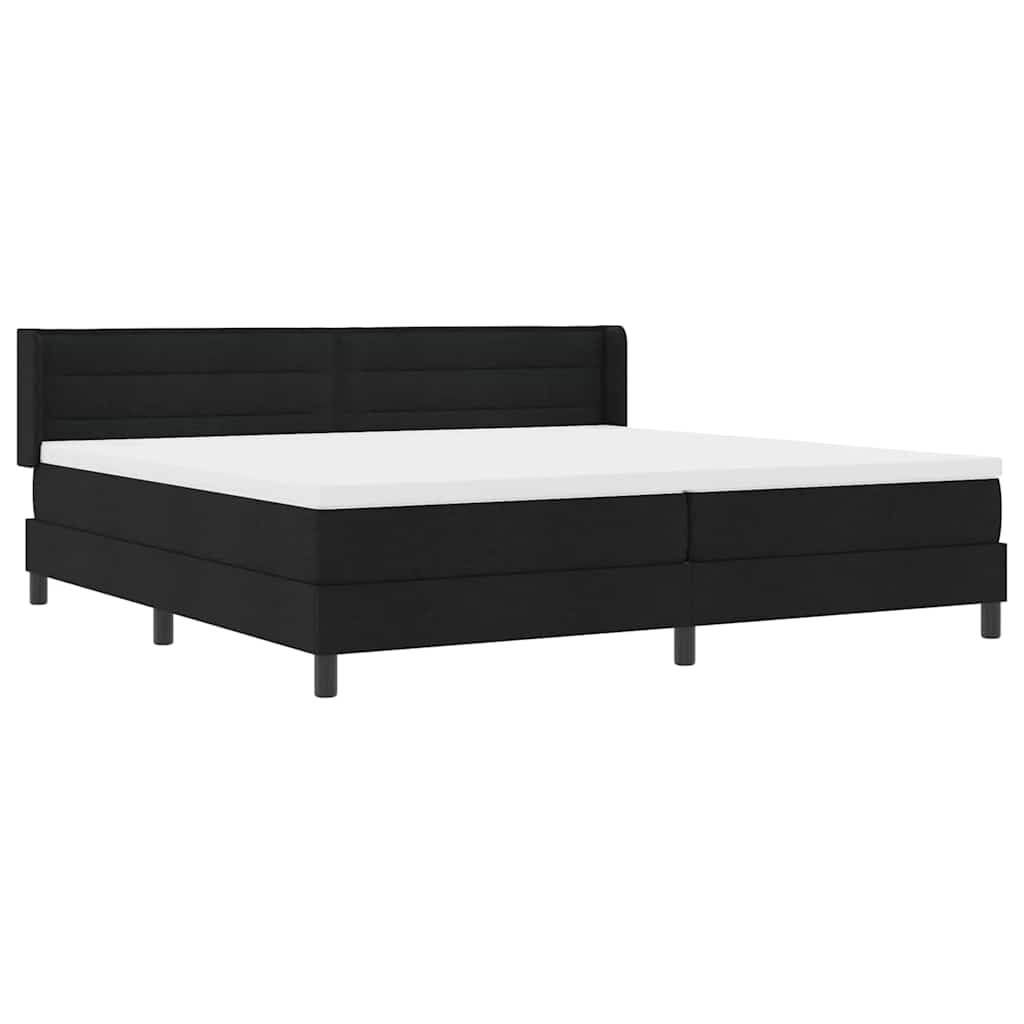 vidaXL Letto box spring con materasso con materasso Nero 200 x 200 cm