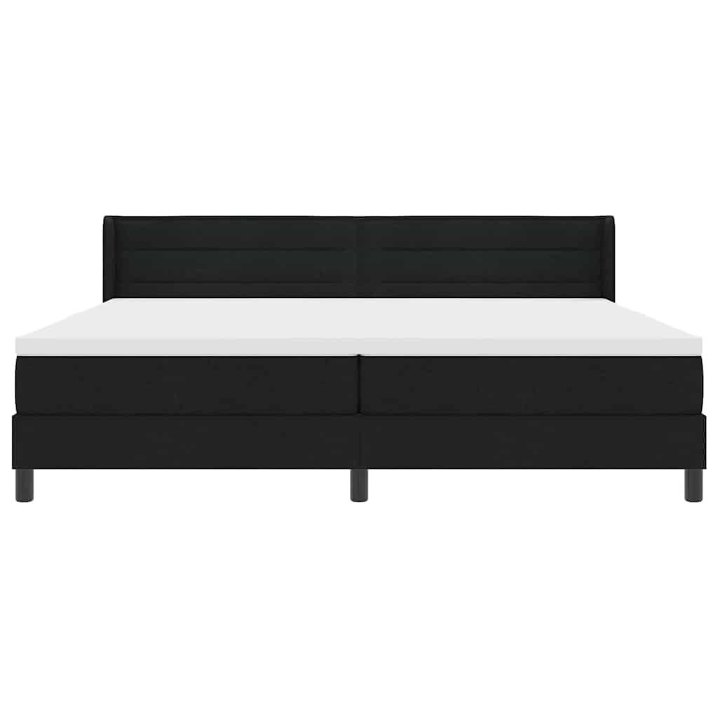 vidaXL Letto box spring con materasso con materasso Nero 200 x 200 cm