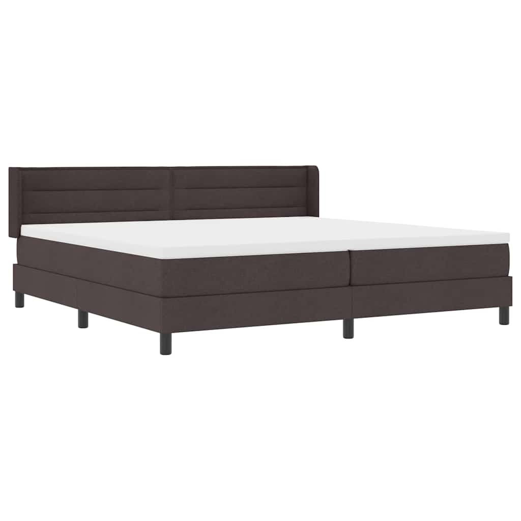 vidaXL Letto box spring con materasso Marrone Scuro 200 x 200 cm