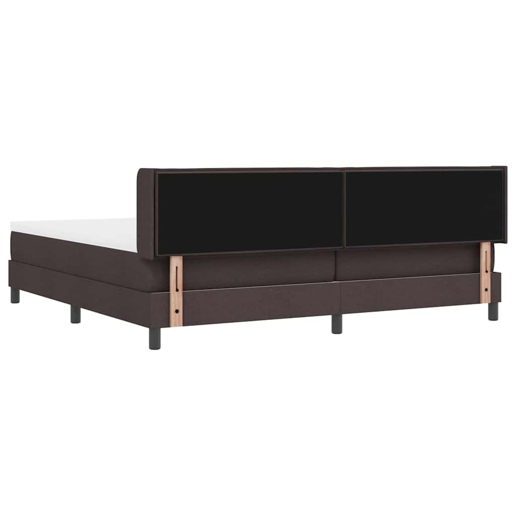 vidaXL Letto box spring con materasso Marrone Scuro 200 x 200 cm