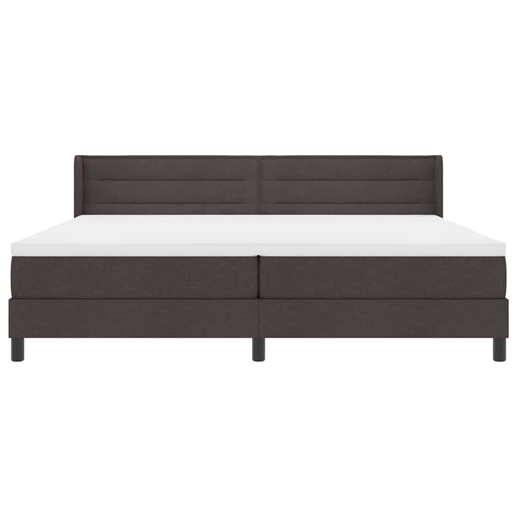 Letto a molle Marrone Scuro 200 x 200 cm Poliestere 3341065